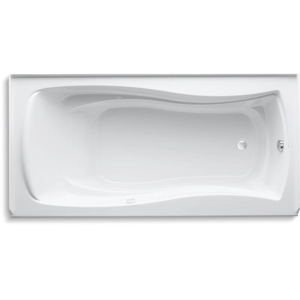 Mariposa 72'' x 36'' alcove Heated BubbleMassageE air bath, right drain