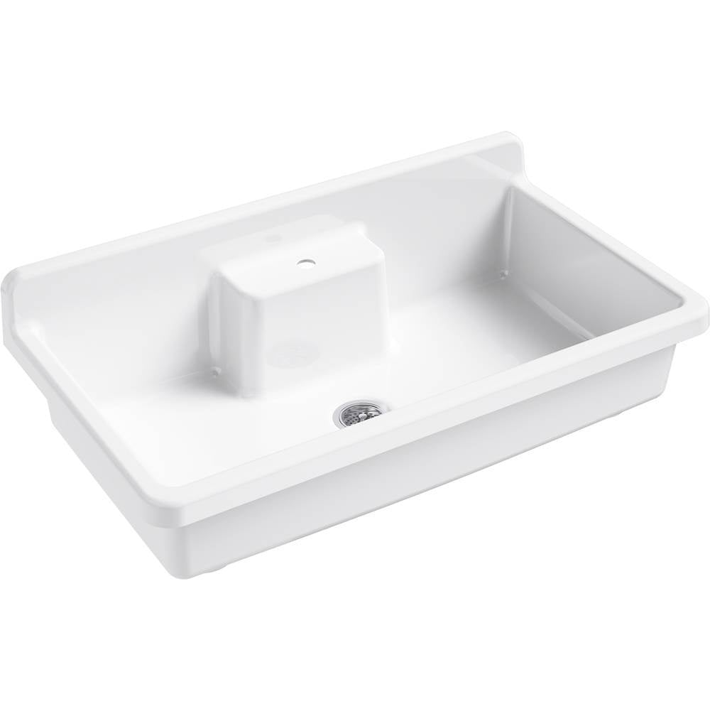 Farmstead 45'' top-/wall-mount single-bowl workstation farmhouse kitchen sink