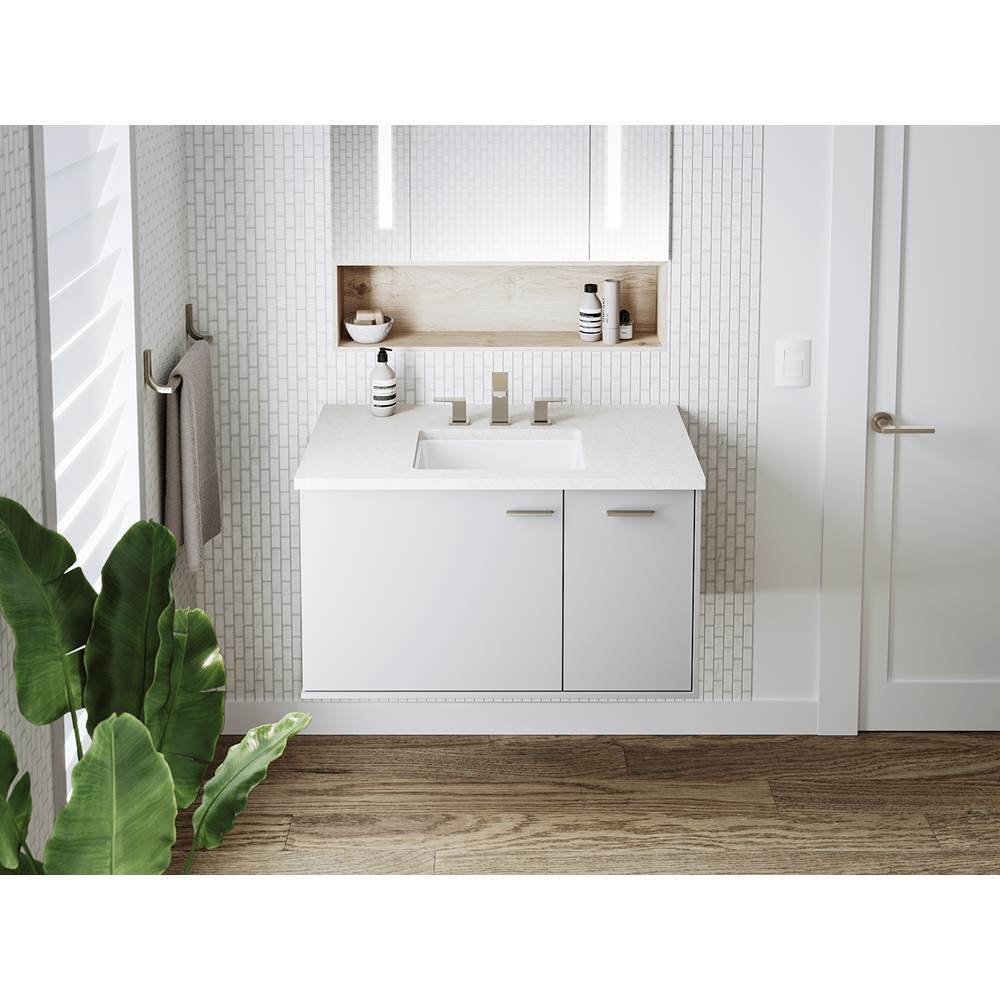 Verticyl 13'' square undermount bathroom sink