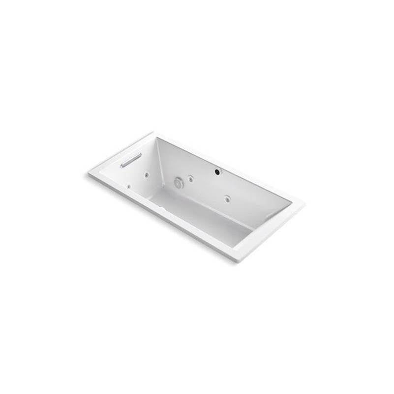 Kohler - Underscore 60'' x 30'' drop-in Heated BubbleMassageE air bath with whirlpool - White