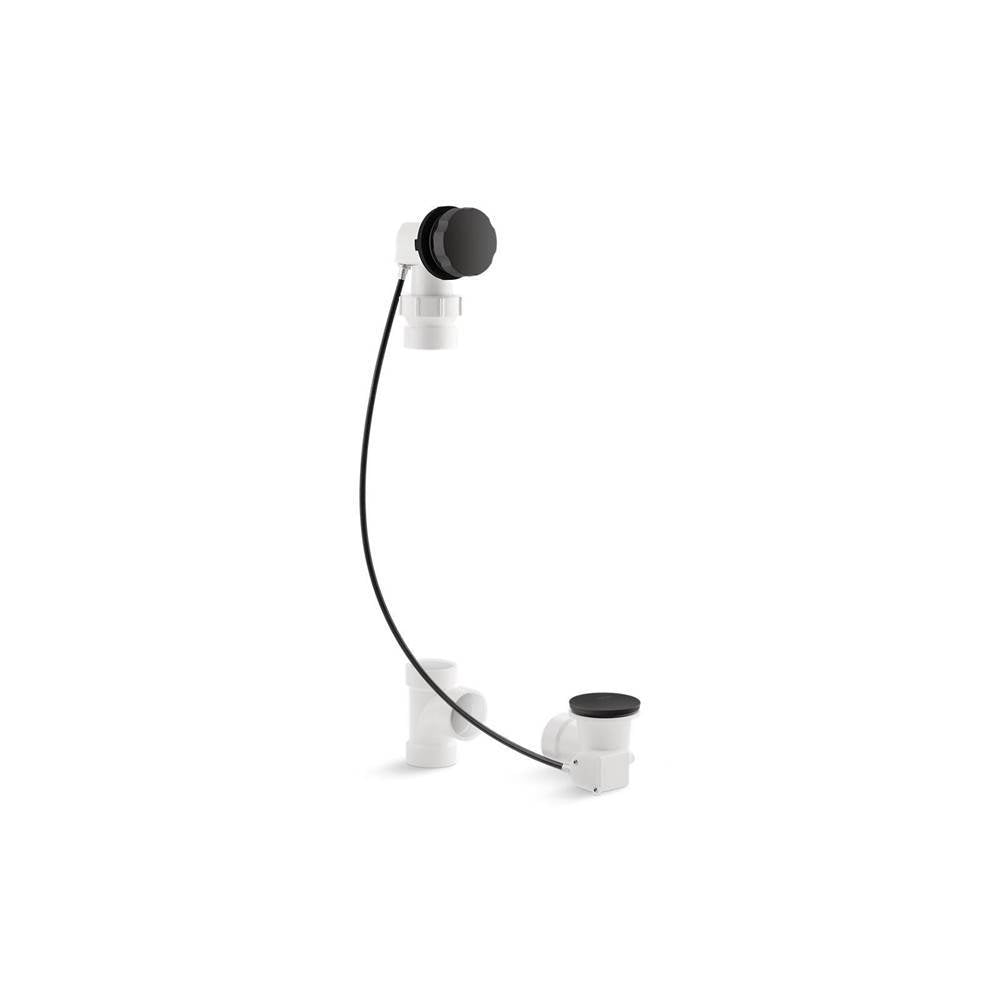 Kohler - Clearflo Cable bath drain, less PVC tubing - Matte Black
