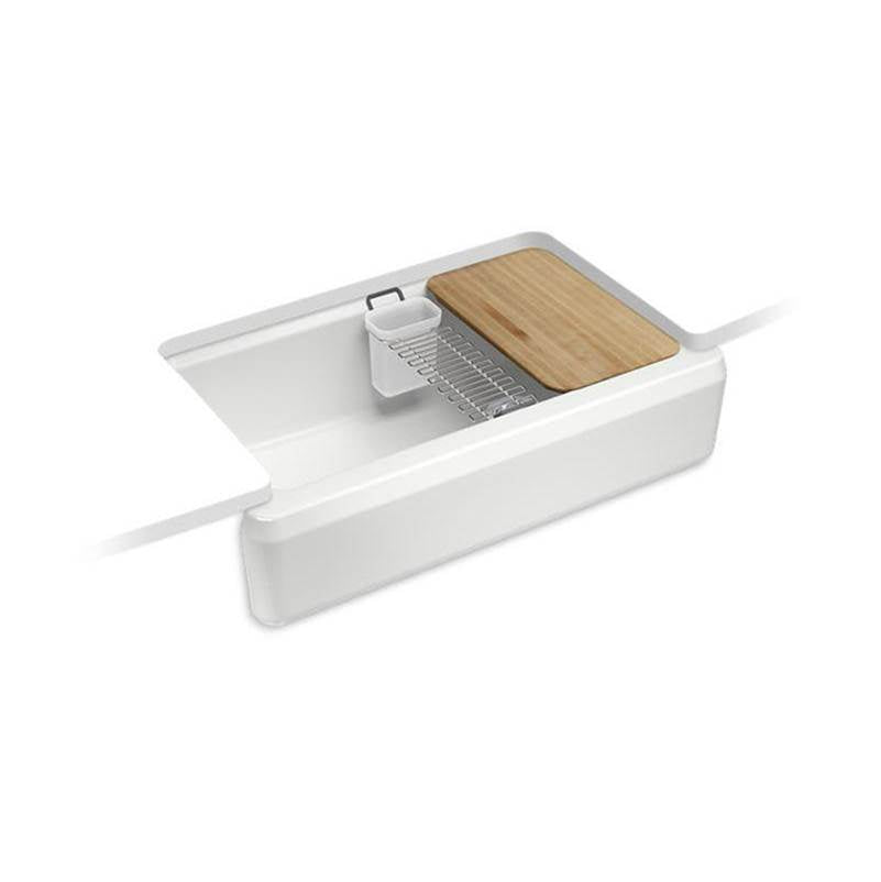 Kohler - Riverby 35-3/4'' undermount single-bowl farmhouse workstation kitchen sink - Sea Salt