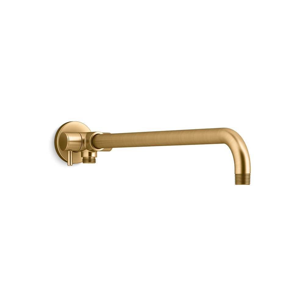 Kohler - Wall-mount arm for rainhead/showerhead and handshower with 2-way diverter - Vibrant Brushed Moderne Brass
