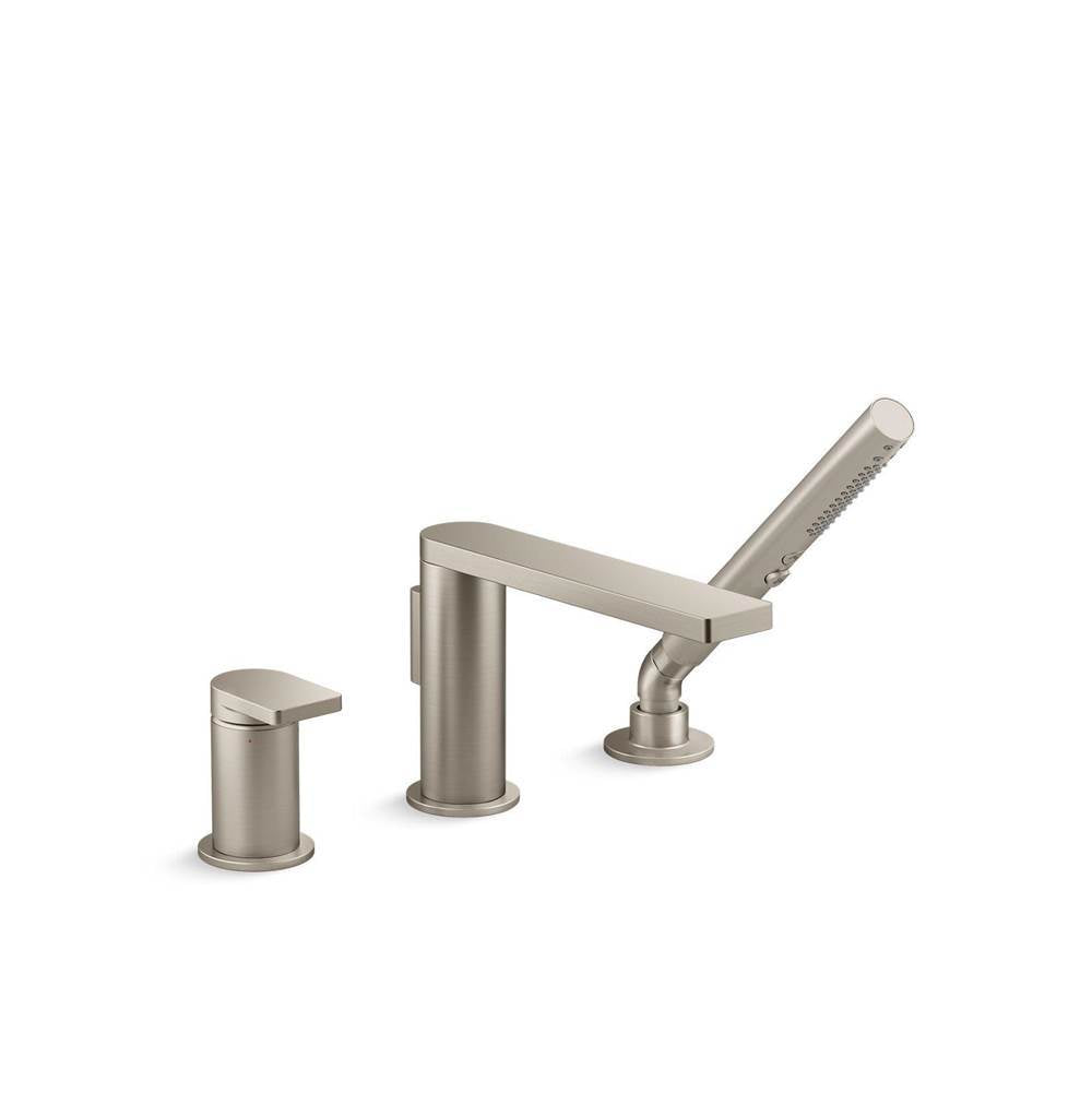 Kohler - Composed Deck-mount bath faucet with handshower - Vibrant Brushed Nickel