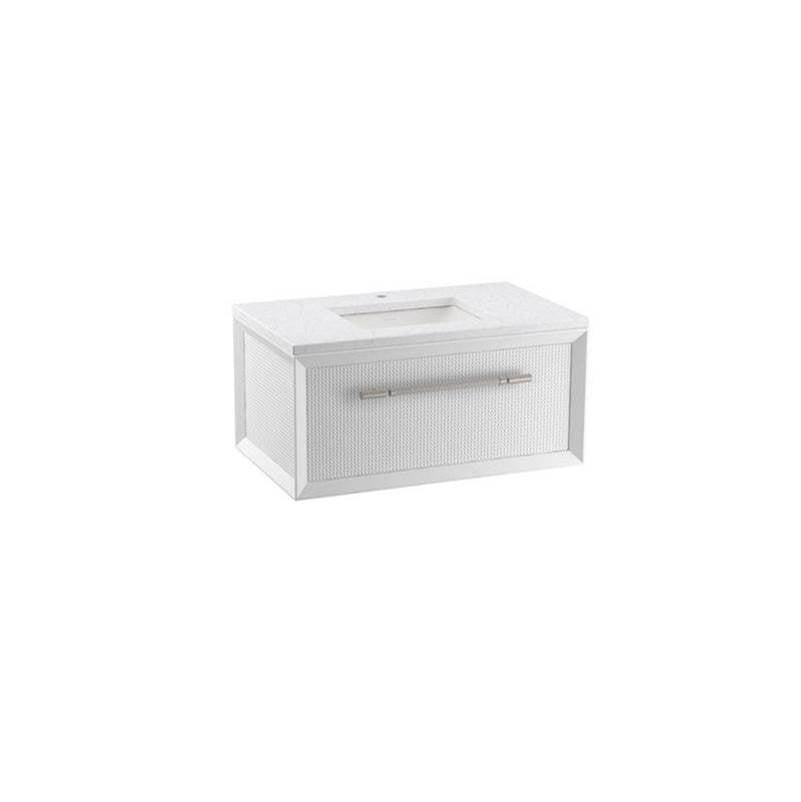 Kohler - Enivo 36'' wall-hung bathroom vanity cabinet with sink and quartz top - White