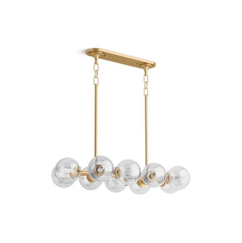 Kohler - BelleraE 38'' linear chandelier - Brushed Moderne Brass