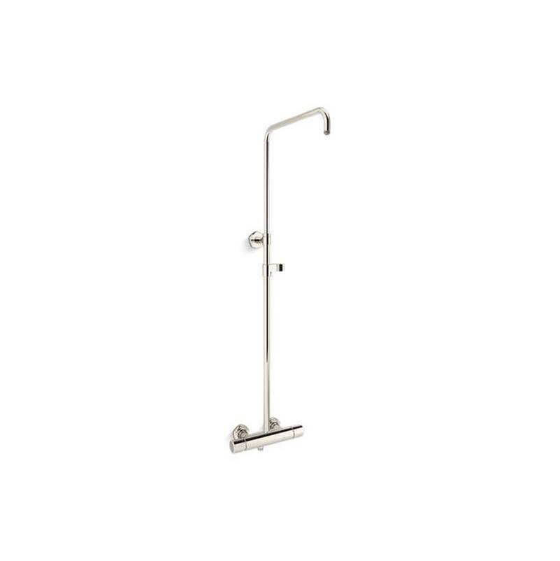 Kohler - Occasion Two-way exposed thermostatic valve and shower column kt - Vibrant Polished Nickel
