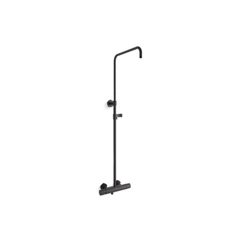 Kohler - Occasion Two-way exposed thermostatic valve and shower column kt - Matte Black