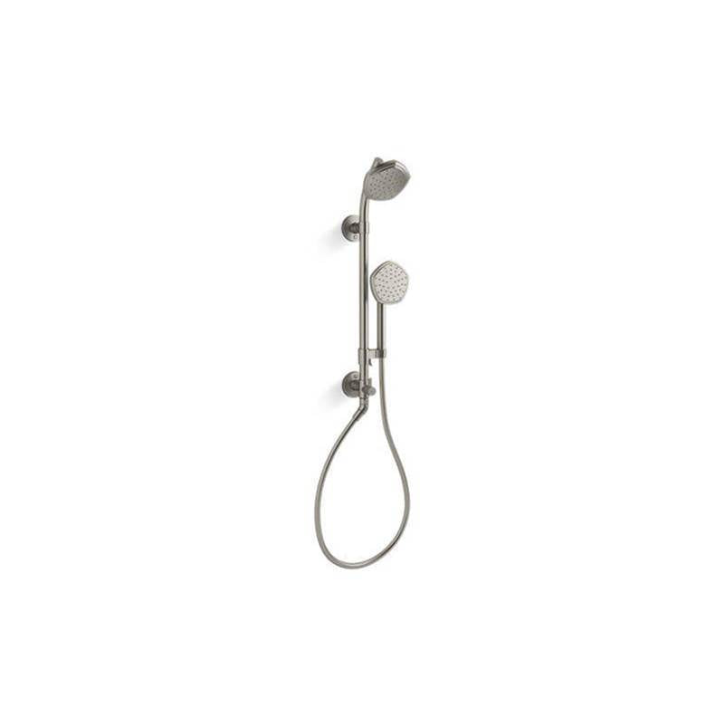 Kohler - OccasionE HydroRail-S shower column kit, 1.75 gpm - Vibrant Brushed Nickel