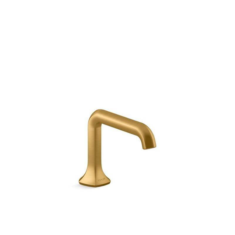 Kohler - Occasion Bathroom sink faucet spout with Straight design, 1.2 gpm - Vibrant Brushed Moderne Brass
