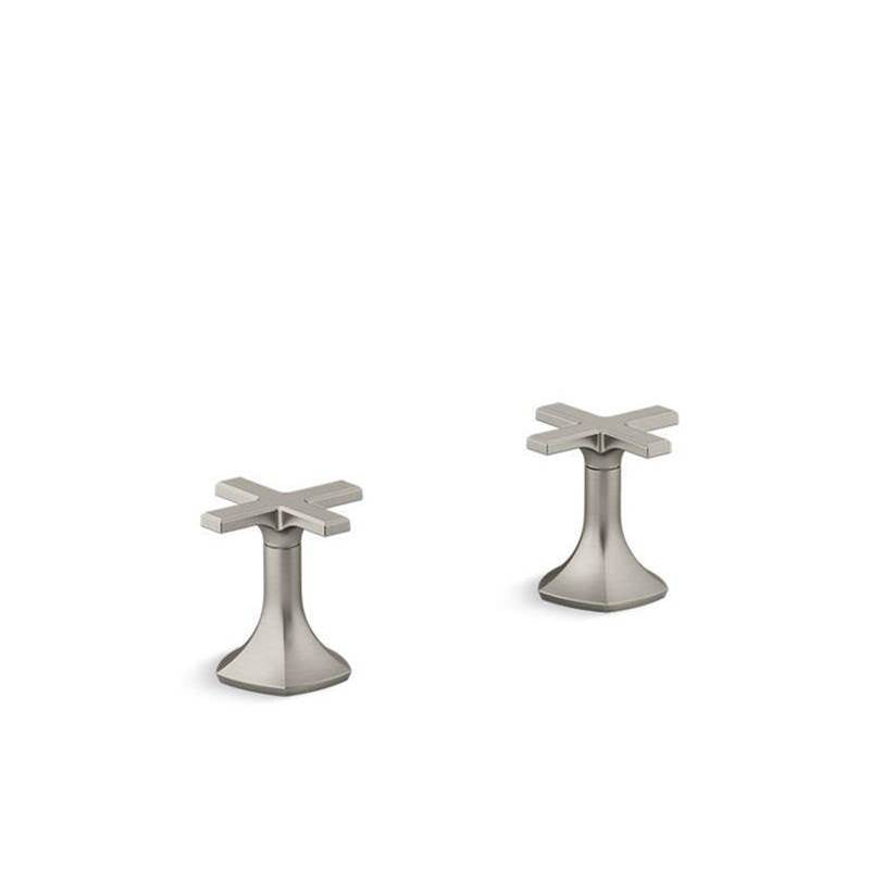 Kohler - Occasion Deck-mount bath faucet handles with Cross design - Vibrant Brushed Nickel