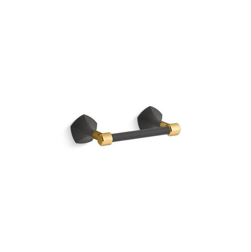 Kohler - Occasion Pivoting toilet paper holder - Matte Black with Brushed Moderne Brass
