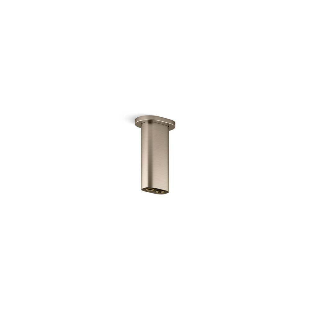 Kohler - Statement 5'' ceiling-mount two-function rainhead arm and flange - Vibrant Brushed Bronze
