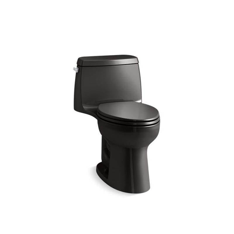 Kohler - Santa RosaE One-piece compact elongated 1.6 gpf toilet with Revolution 360 swirl flushing technology - Black