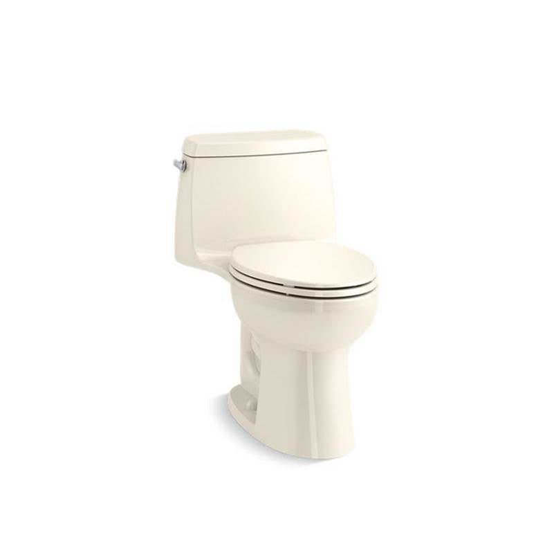 Kohler - Santa RosaE One-piece compact elongated 1.6 gpf toilet with Revolution 360 swirl flushing technology - Biscuit