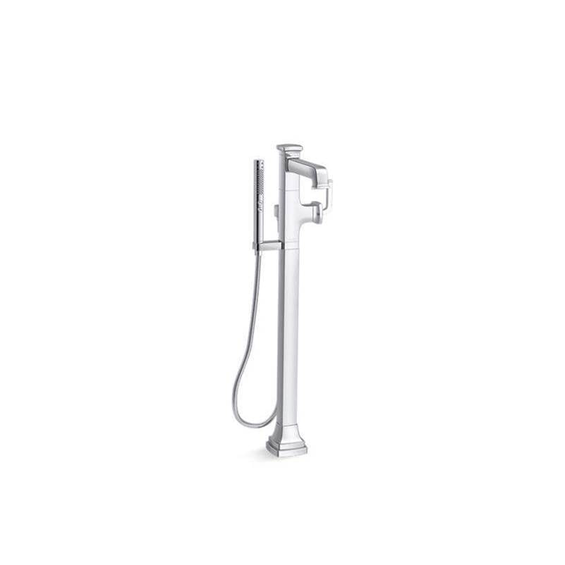 Kohler - Riff Floor-mount bath filler trim with handshower - Polished Chrome