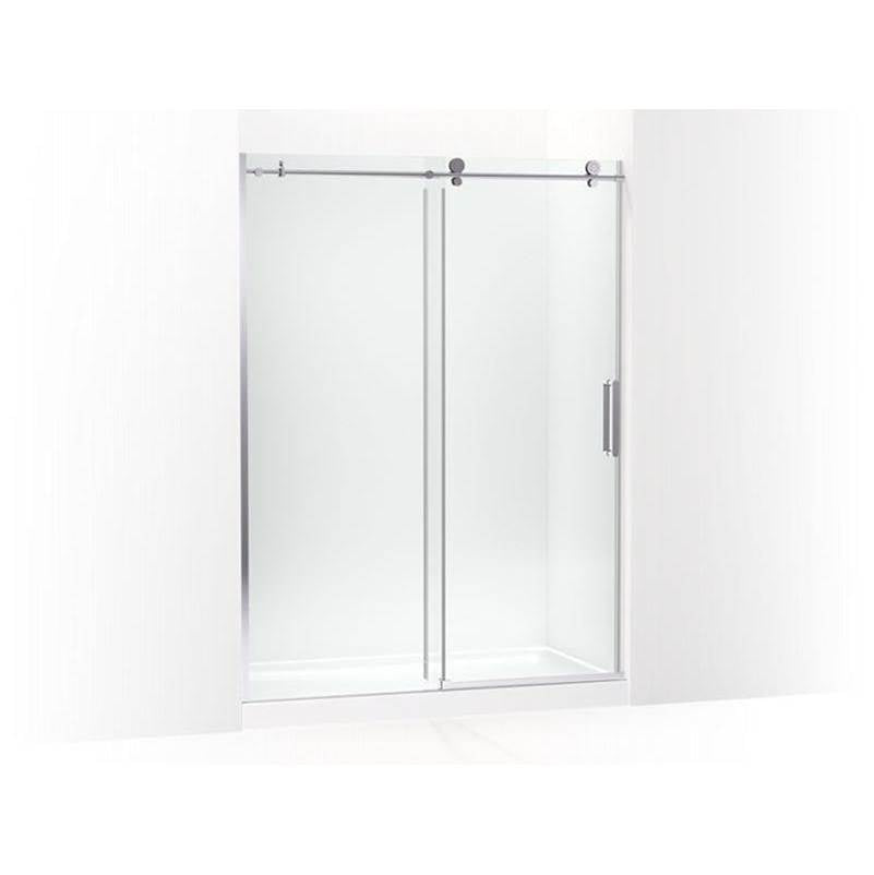 Kohler - ComposedE Sliding shower door, 78'' H x 56-1/8 - 59-7/8'' W, with 3/8'' thick Crystal Clear glass - Bright Polished Silver