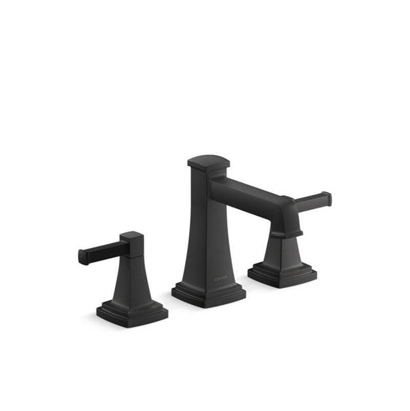 Kohler - Riff Widespread bathroom sink faucet, 1.0 gpm - Matte Black