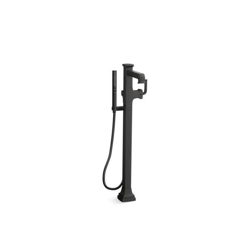 Kohler - Riff Floor-mount bath filler trim with handshower - Matte Black