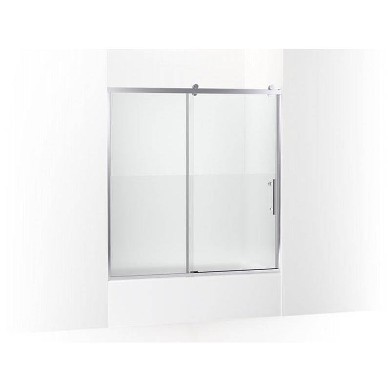 Kohler - Rely 62-1/2'' H sliding bath door with 3/8''-thick glass - Bright Polished Silver
