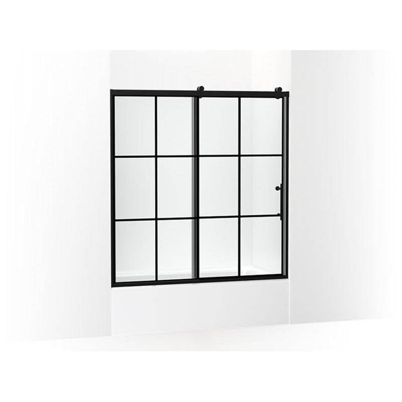 Kohler - Rely 62-1/2'' H sliding bath door with 3/8''-thick glass - Matte Black