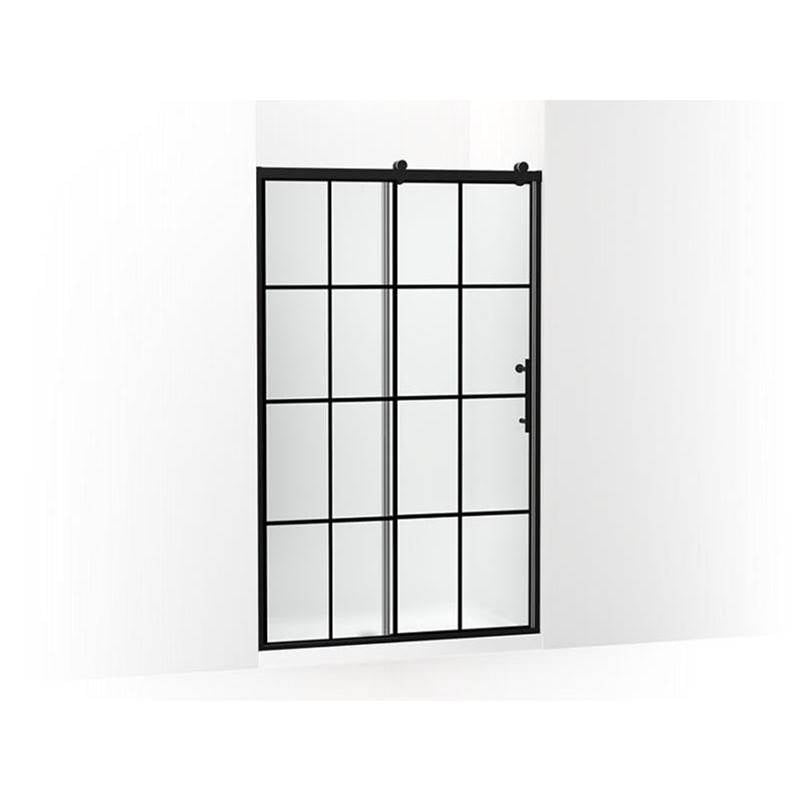 Kohler - Rely 77'' H sliding shower door with 3/8''-thick glass - Matte Black