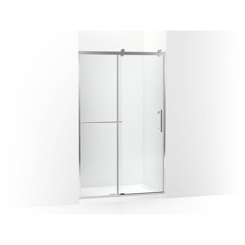 Kohler - Rely 77'' H sliding shower door with 3/8''-thick glass - Bright Polished Silver