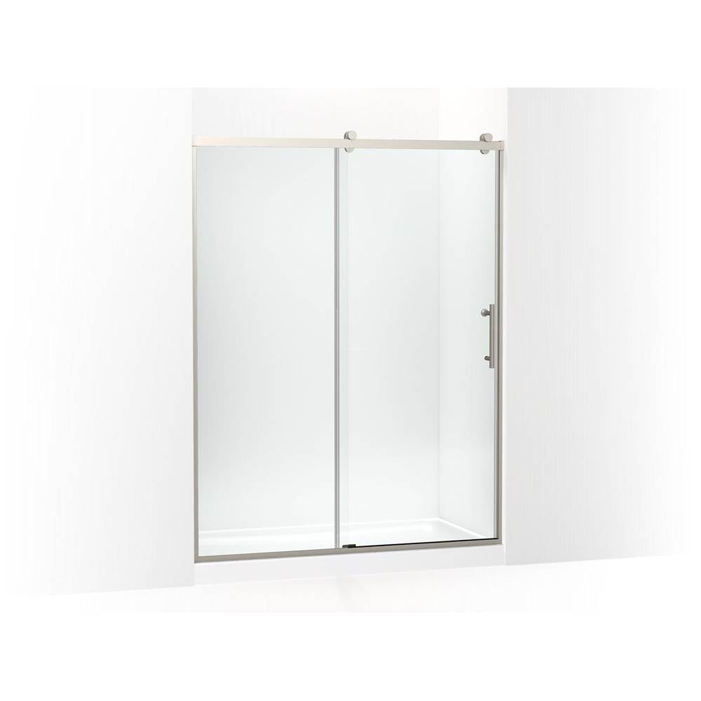 Kohler - Rely 77'' H sliding shower door with 3/8''-thick glass - Anodized Brushed Nickel