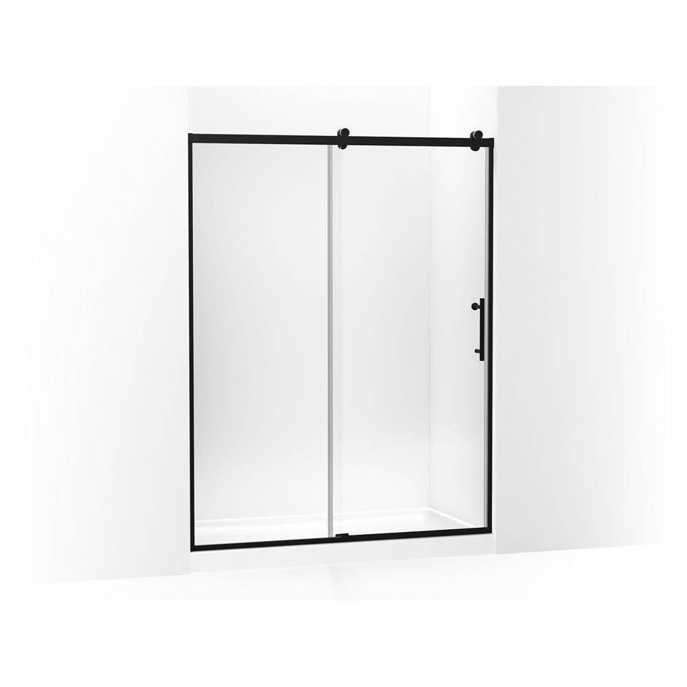 Kohler - Rely 77'' H sliding shower door with 3/8''-thick glass - Matte Black