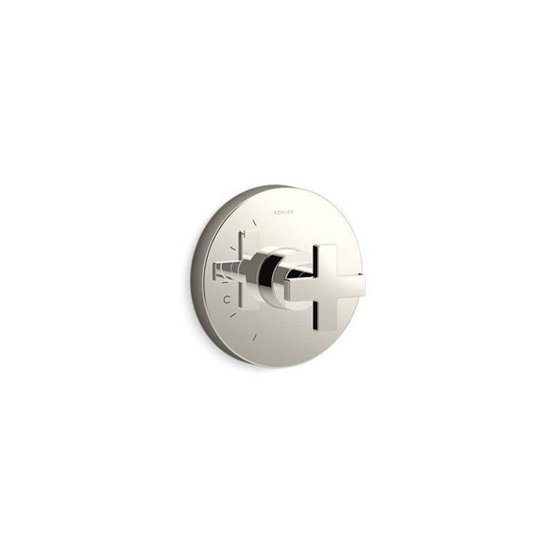 Kohler - Composed Rite-Temp valve trim with cross handle - Vibrant Polished Nickel