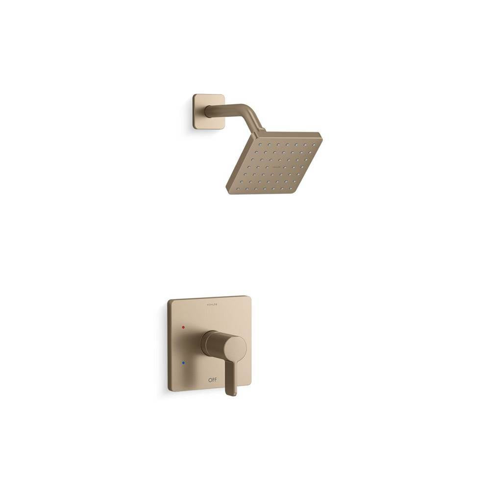 Kohler - Parallel Rite-Temp shower trim kit,1.75 gpm - Vibrant Brushed Bronze