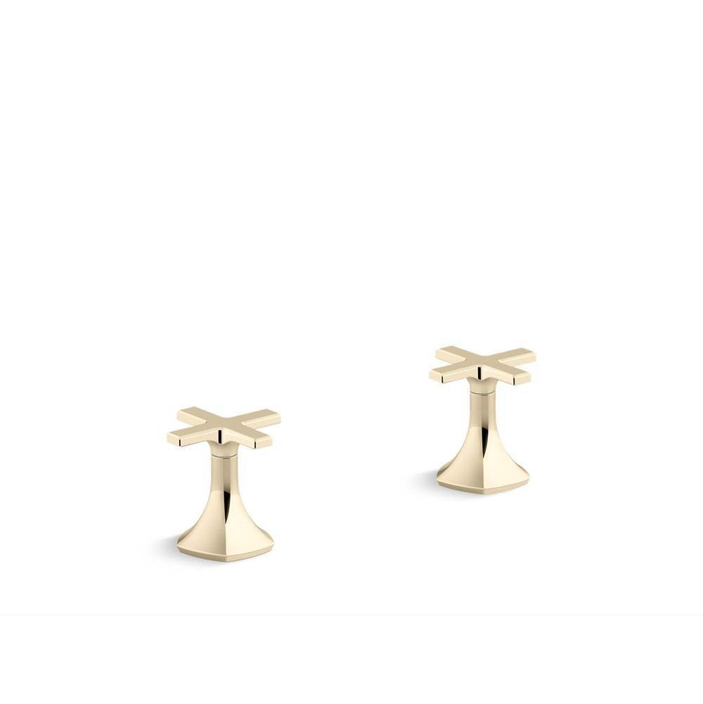 Kohler - Occasion Cross bathroom sink faucet handles - Vibrant French Gold