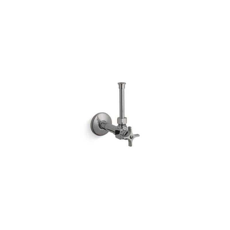 Kohler - 1/2'' angle supply with stop, cross handle and rigid vertical tube - Vibrant Titanium