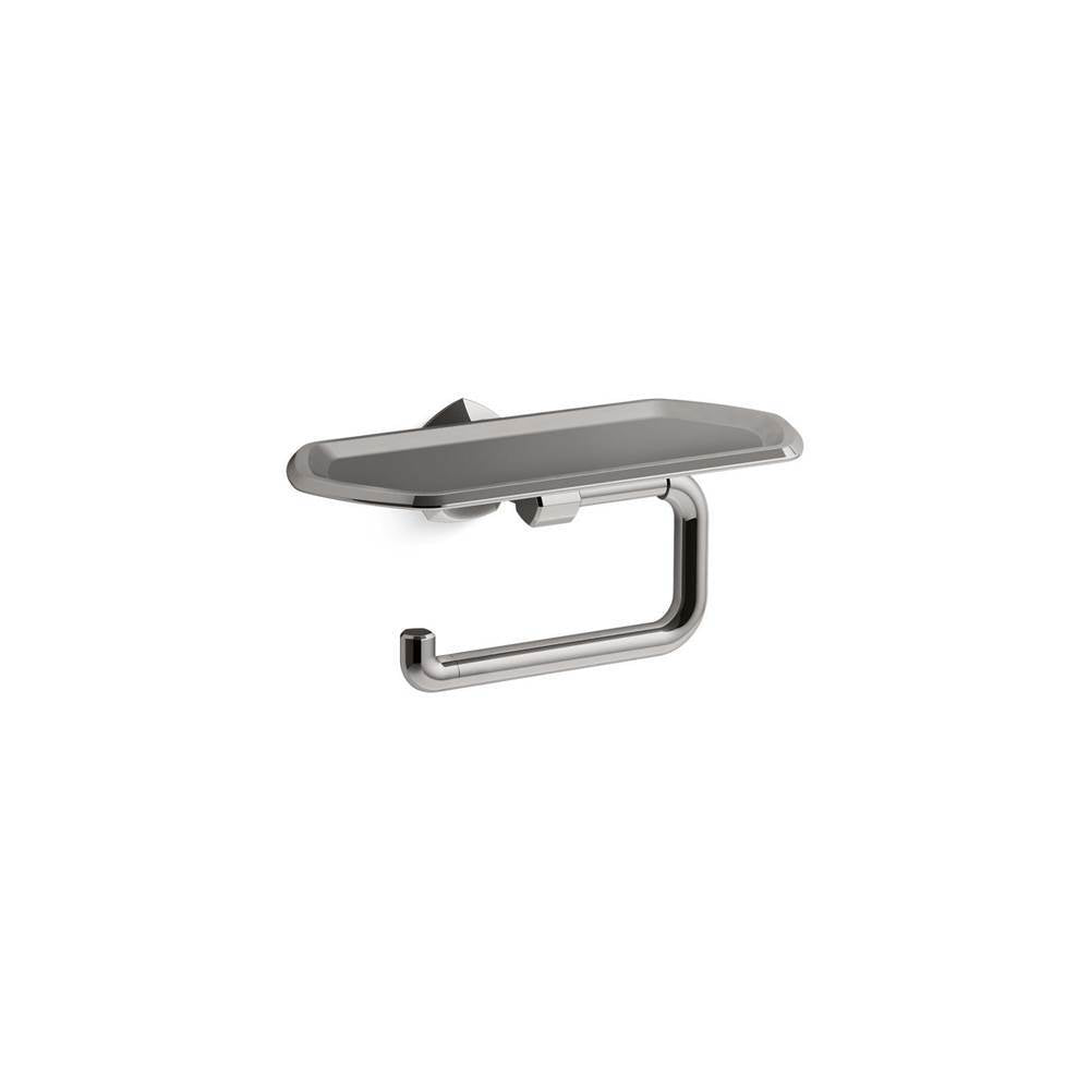 Kohler - Occasion Toilet paper holder with tray - Vibrant Titanium