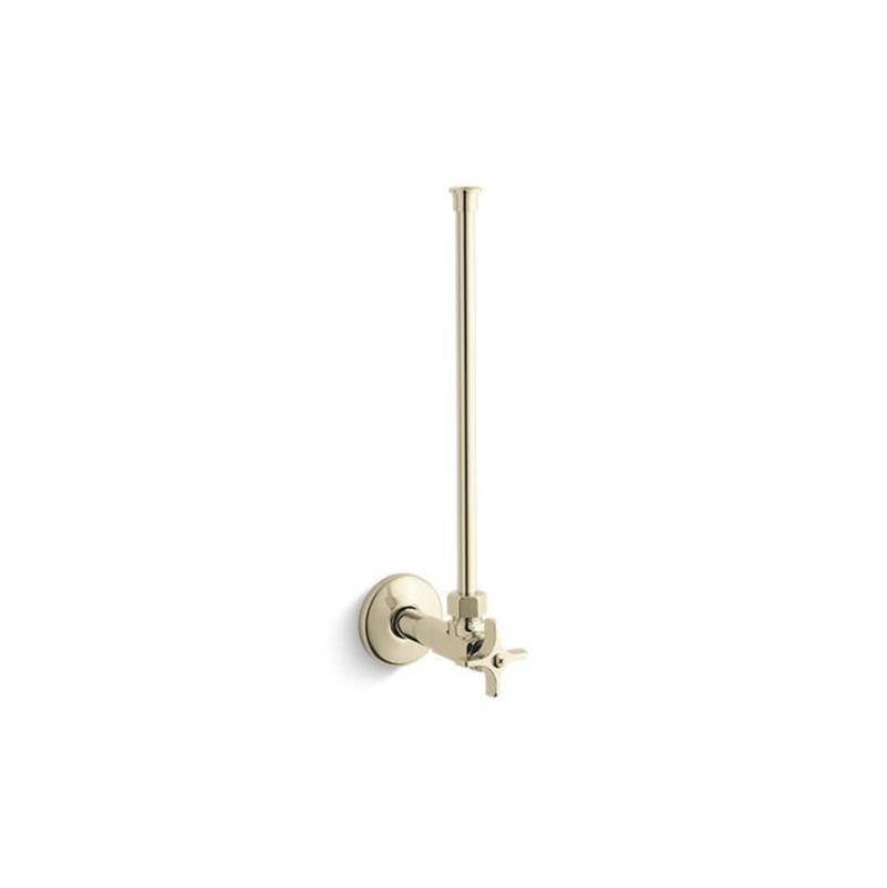 Kohler - 1/2'' NPT angle supply with stop with cross handle and annealed vertical tube - Vibrant French Gold