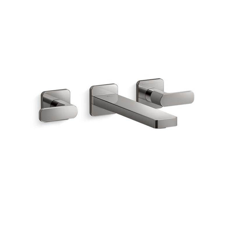 Kohler - Parallel Wall-mount bathroom sink faucet trim, 1.2 gpm - Vibrant Titanium