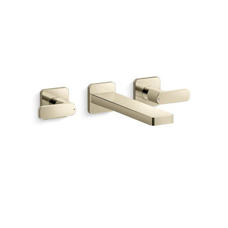 Kohler - Parallel Wall-mount bath faucet trim - Vibrant French Gold