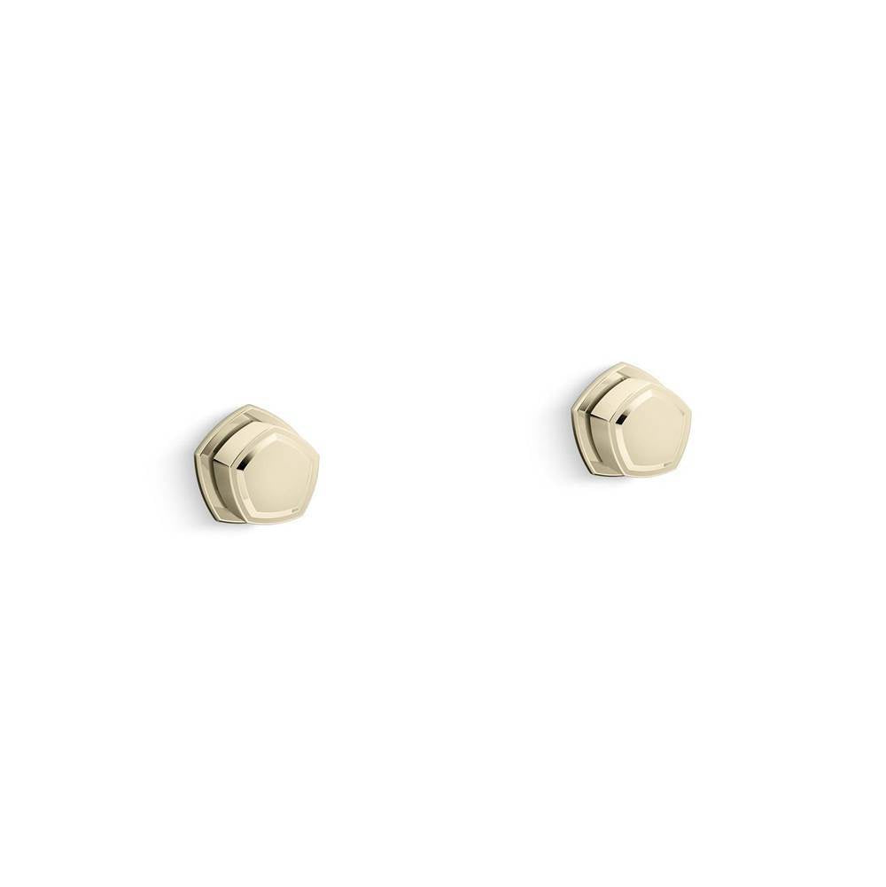 Kohler - Occasion Wall-mount bathroom sink faucet Knob handle trim, 1.2 gpm - Vibrant French Gold
