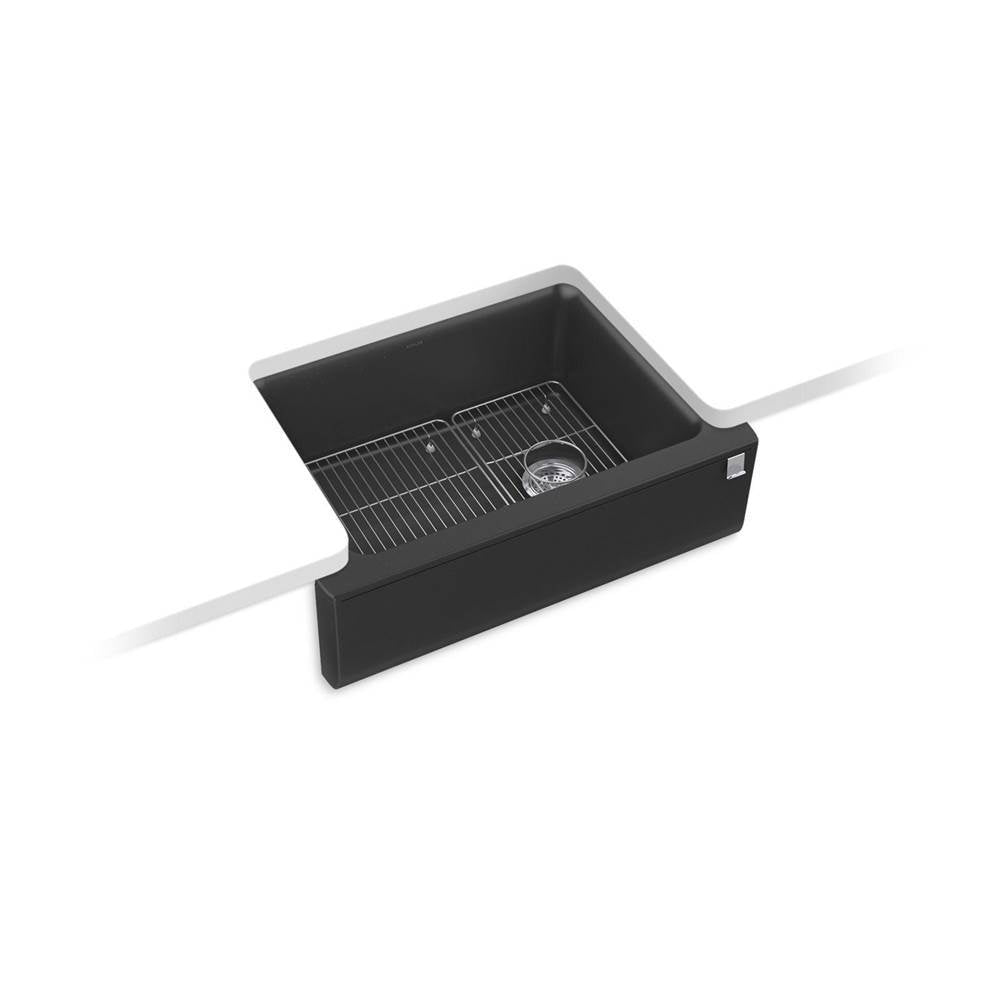 Kohler - Cairn 29-11/16'' undermount single-bowl farmhouse kitchen sink - Matte Graphite