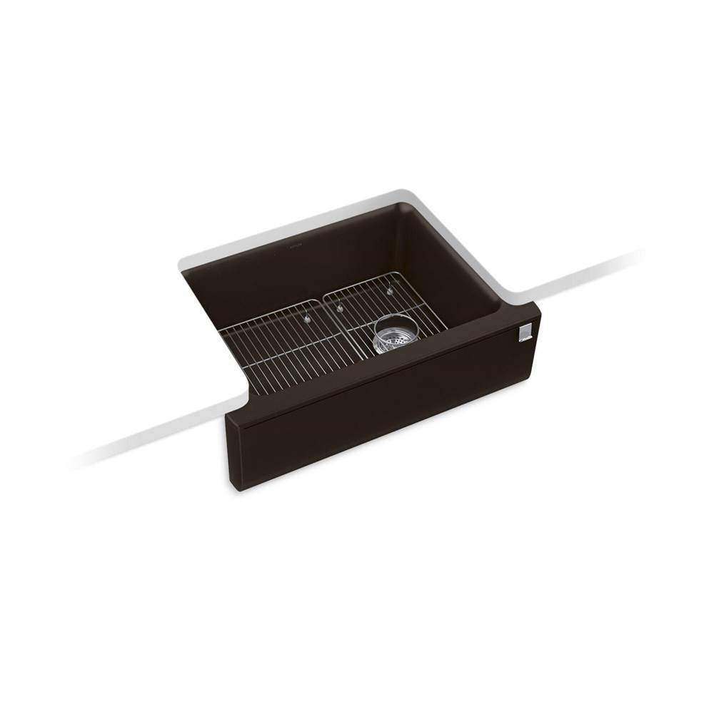 Kohler - Cairn 29-11/16'' undermount single-bowl farmhouse kitchen sink - Matte Brown