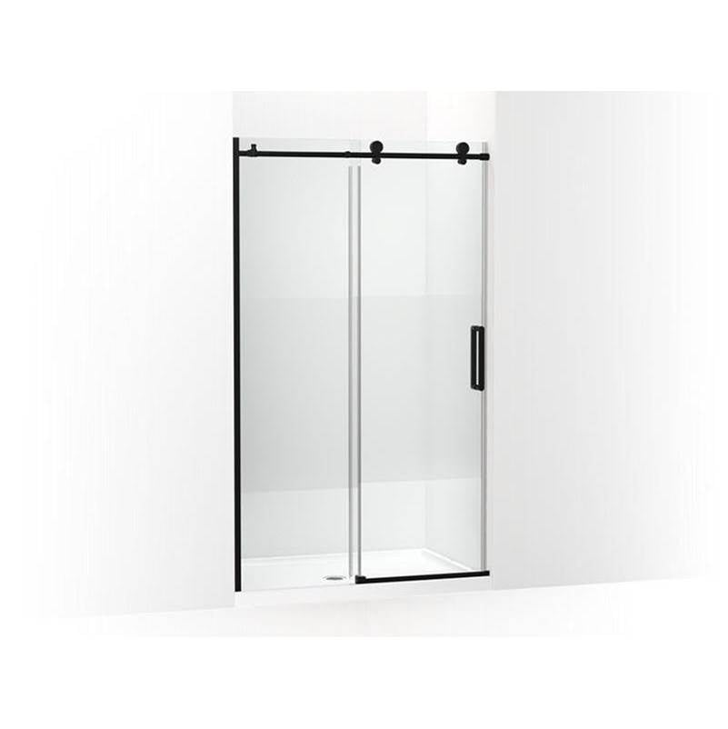 Kohler - ComposedE 78'' H sliding shower door with 3/8''-thick glass - Matte Black