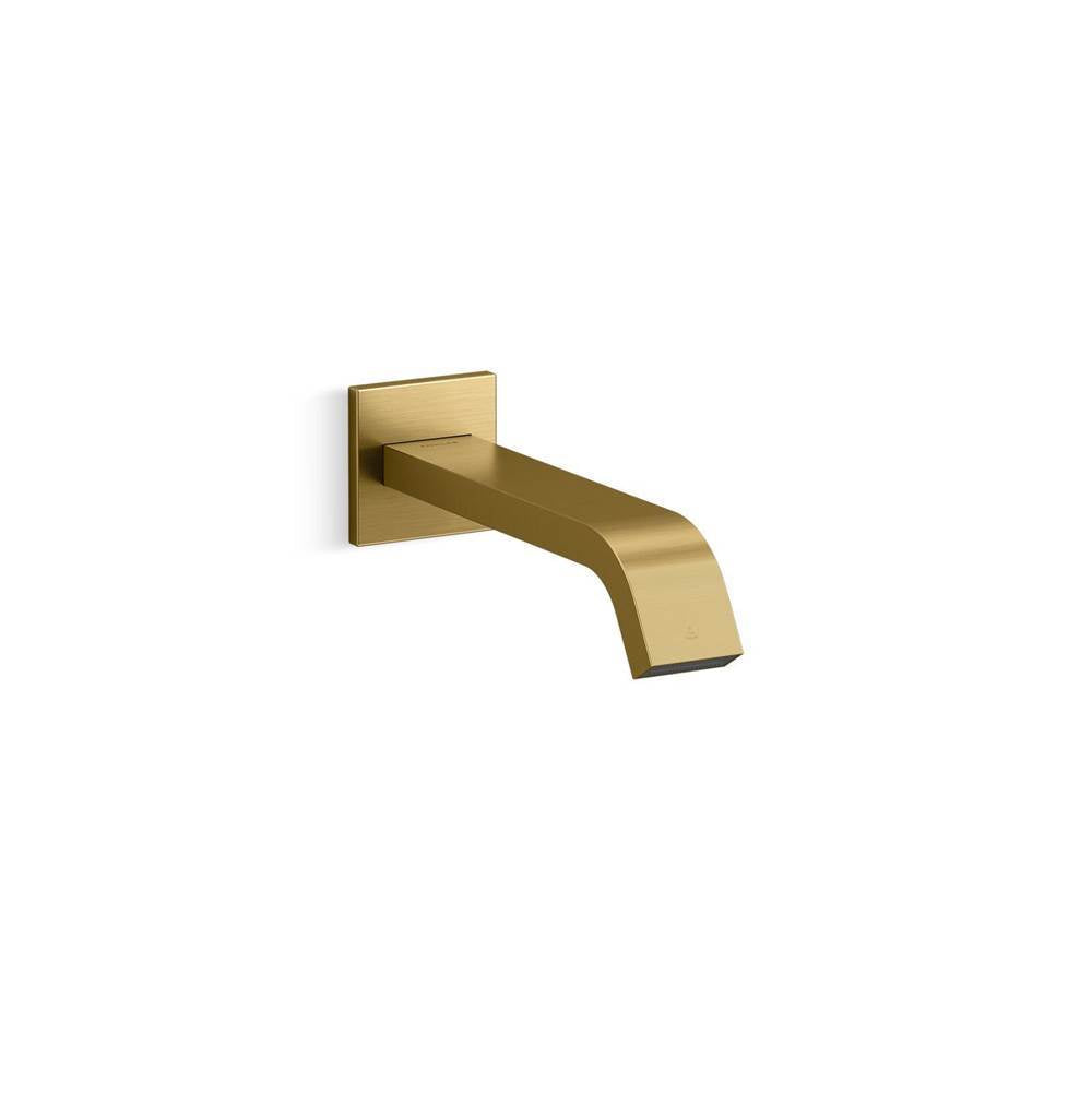 Kohler - Loure Wall-mount touchless faucet with Kinesis sensor technology, AC-powered - Vibrant Brushed Moderne Brass