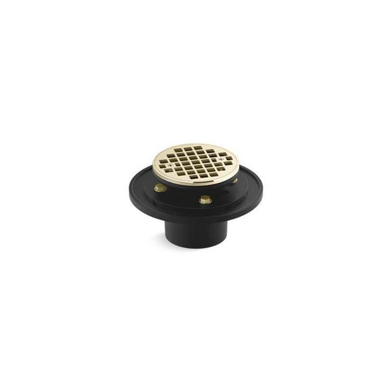 Kohler - Clearflo Round brass tile-in shower drain - Vibrant French Gold
