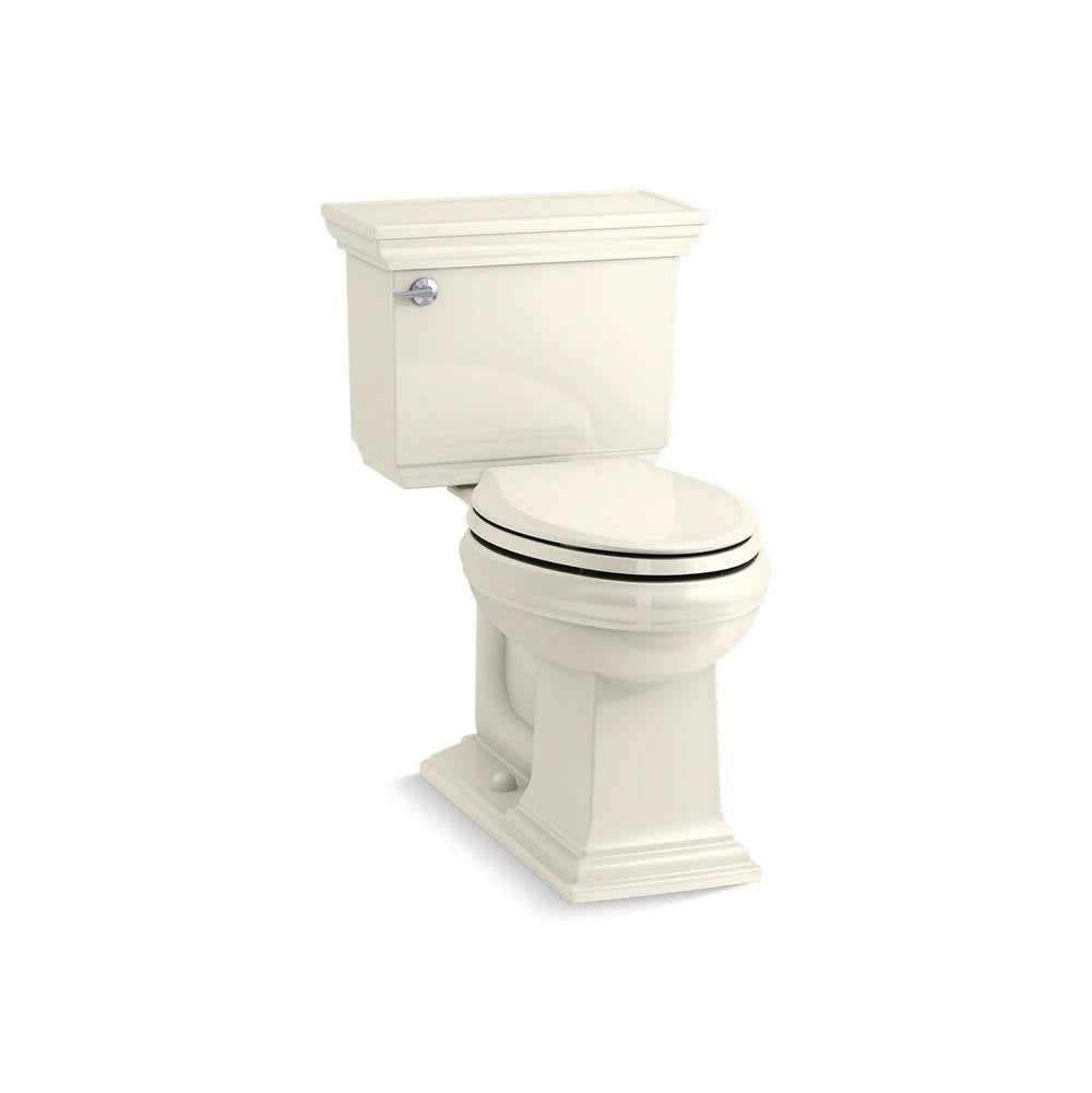 Kohler - Memoirs Stately ContinuousClean two-piece elongated toilet, 1.28 gpf - Biscuit