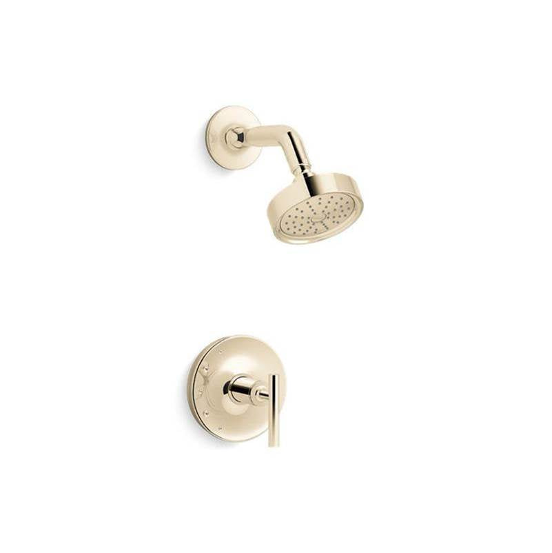 Kohler - Purist Rite-Temp shower trim kit with lever handle, 1.75 gpm - Vibrant French Gold