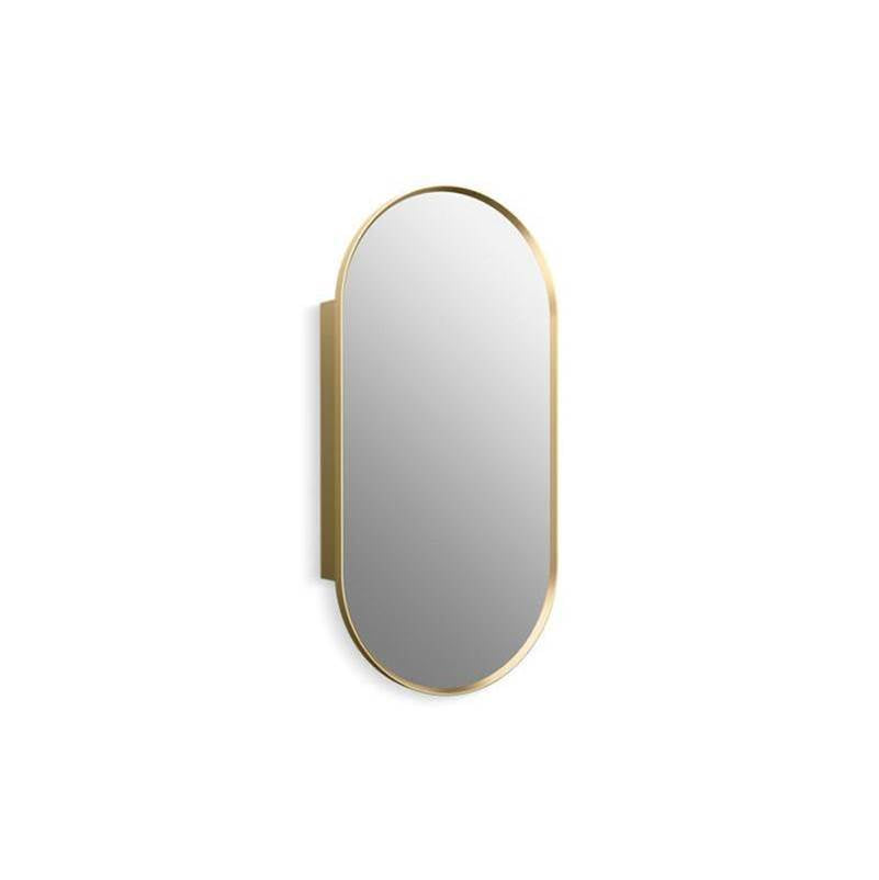 Kohler - Verdera 20'' x 40'' capsule framed medicine cabinet - Moderne Brushed Gold