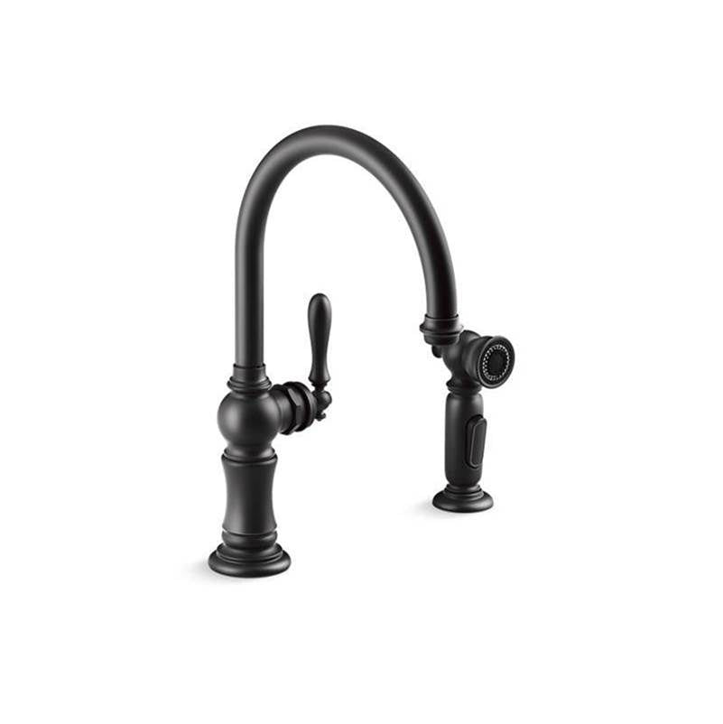 Kohler - Artifacts Single-handle kitchen sink faucet with two-function sprayhead - Matte Black
