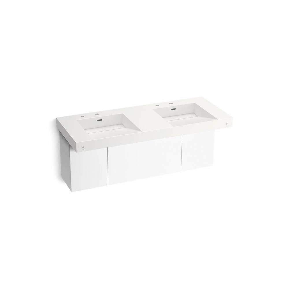 Kohler - ConstellationE 60'' wall-mount basin lavatory system - Iconic White