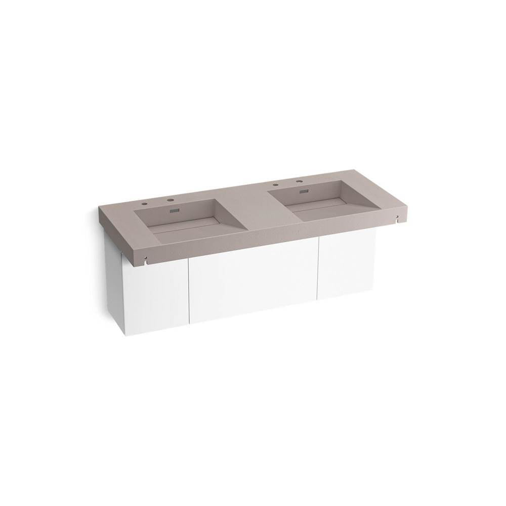 Kohler - ConstellationE 60'' wall-mount basin lavatory system - Neutral Concrete