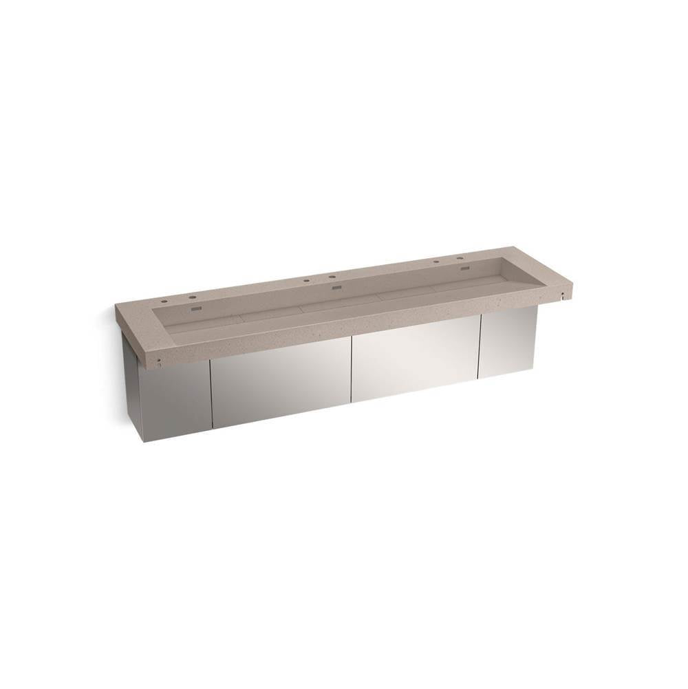 Kohler - ConstellationE 90'' wall-mount trough lavatory system - Canvas